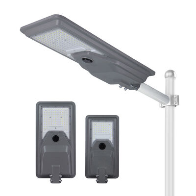 Lampu Jalan Tenaga Surya All in One dengan Sensor Gerak Warna Kustom Masa Pakai 50000 Jam Lampu Jalan Tenaga Surya Luar Ruangan